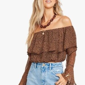 Show Me Your MuMu Cropped Leopard Love Spell Top